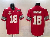 Men's Ohio State Buckeyes #18 Will Howard Red 2025 CFP Final With National Champions Patch F.U.S.E. Vapor Limited Stitched Jersey,baseball caps,new era cap wholesale,wholesale hats